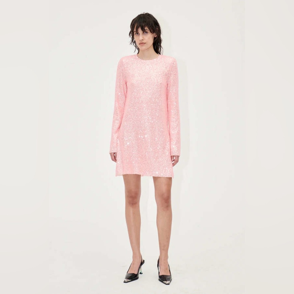 {{Stine Goya}} Heidi Blush Sequins Mini Dress